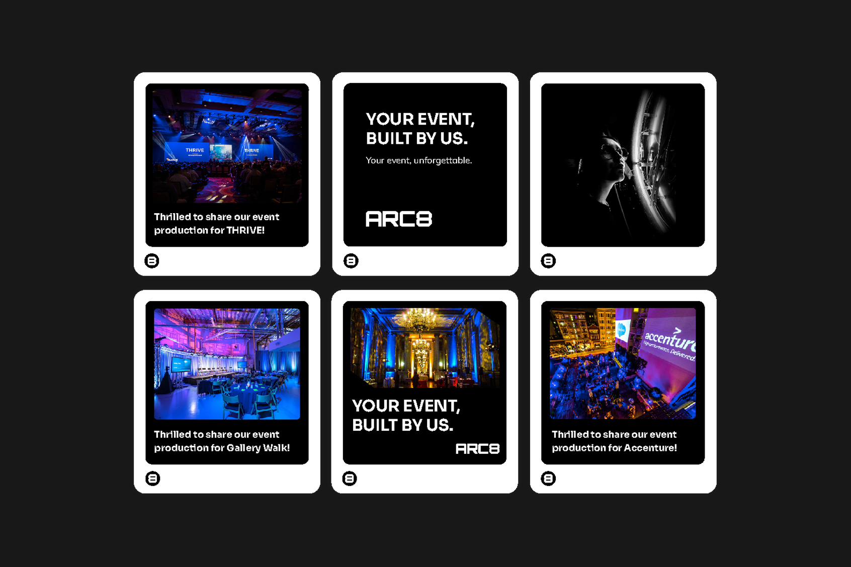 ARC8 Productions social media